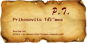 Prikosovits Tímea névjegykártya